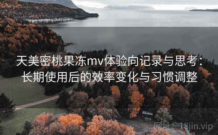 天美密桃果冻mv体验向记录与思考：长期使用后的效率变化与习惯调整  第2张