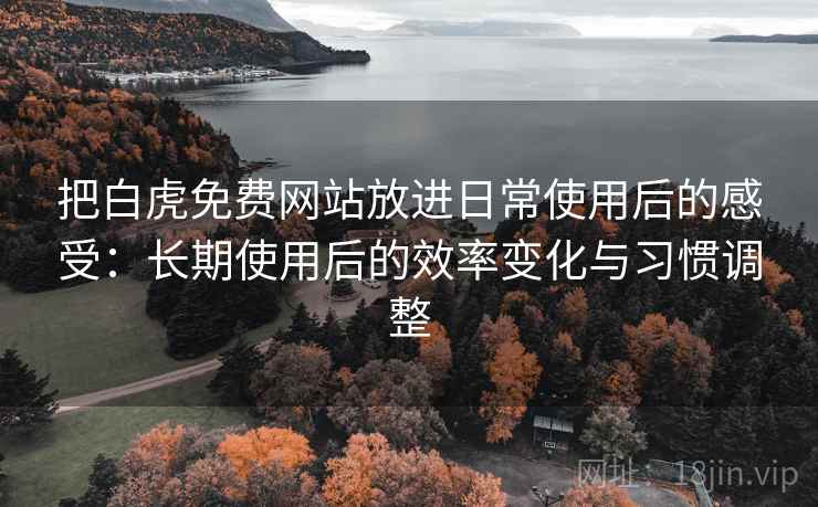 把白虎免费网站放进日常使用后的感受：长期使用后的效率变化与习惯调整  第2张