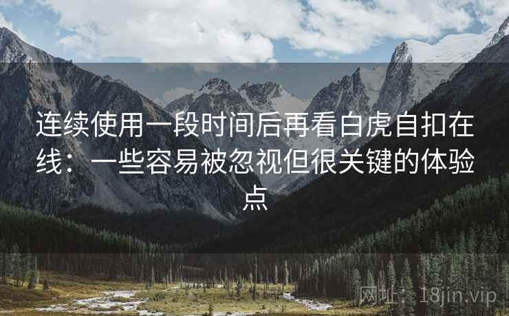 连续使用一段时间后再看白虎自扣在线：一些容易被忽视但很关键的体验点  第2张