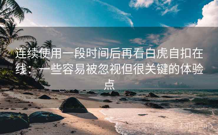 连续使用一段时间后再看白虎自扣在线：一些容易被忽视但很关键的体验点  第1张