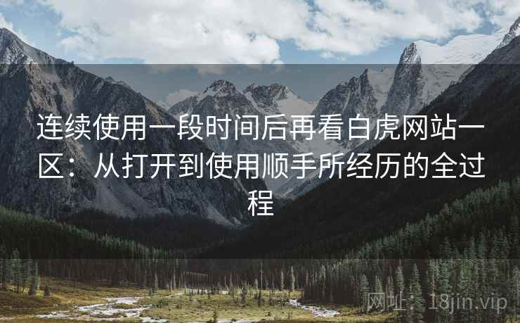 连续使用一段时间后再看白虎网站一区：从打开到使用顺手所经历的全过程  第1张
