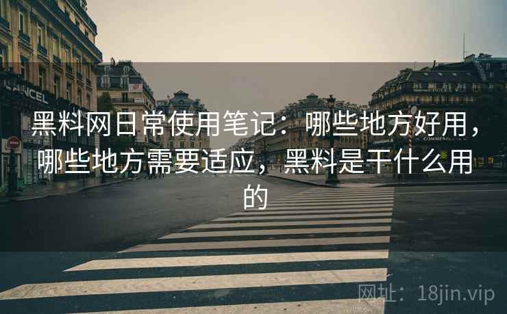 黑料网日常使用笔记:哪些地方好用,哪些地方需要适应,黑料是干什么用的 第1张 黑料网日常使用笔记:哪些地方好用,哪些地方需要适应,黑料是干什么用的 第1张